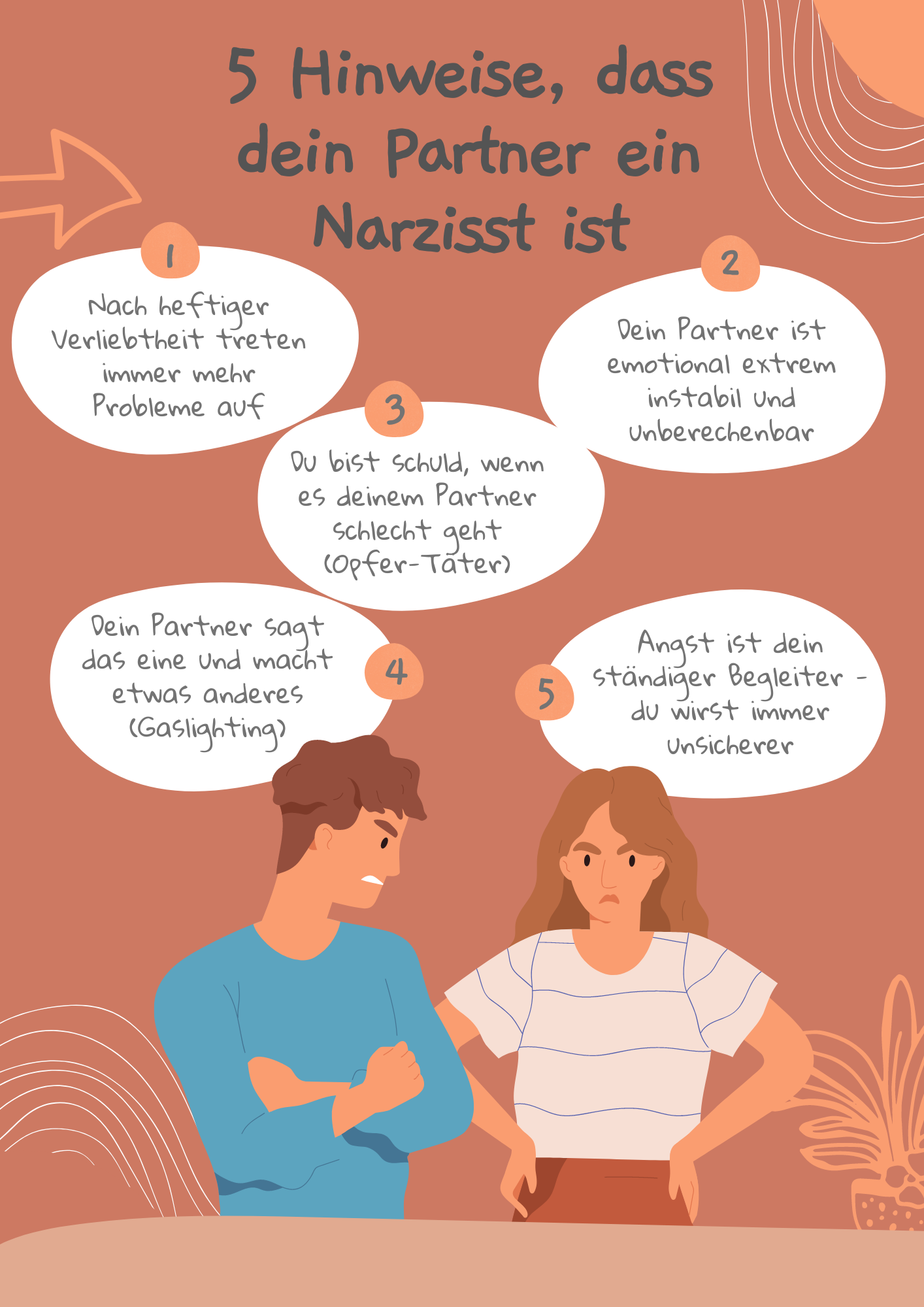 5 Hinweise Partner Narzisst